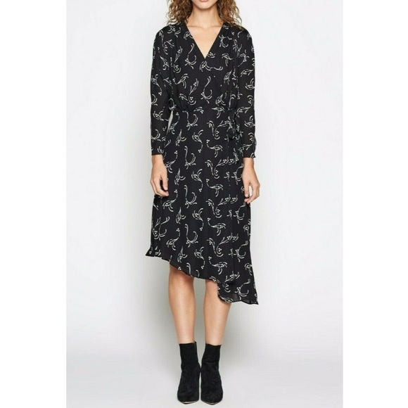 JOIE • Acantha Asymmetrical Wrap Silk Dress - Picture 6 of 16